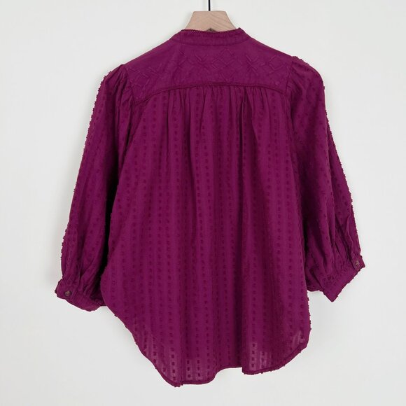 Anthropologie Tavi Embroidered Blouse Boho Bohemian Peasant Cottagecore Prairie - Picture 12 of 14